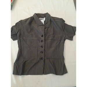 VTG Lois Snyder Dani Max Size 4 Nice 2 pc Short Sleeve Grey career suit & Pants